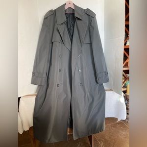 London Fog Mens Gray Trenchcoat